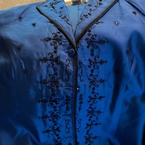 Bright blue Embellished blouse